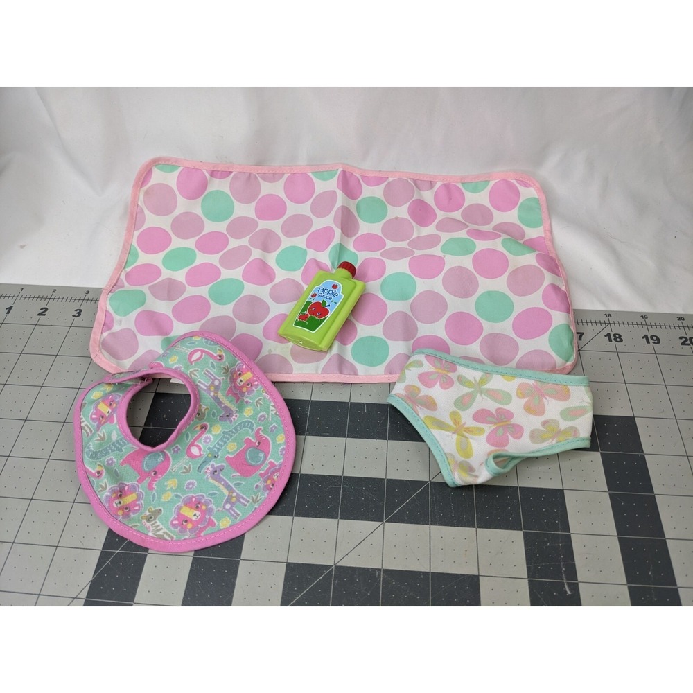 My Sweet Love Doll‎ Accessories Blanket Applesauce Bib Diaper Lot